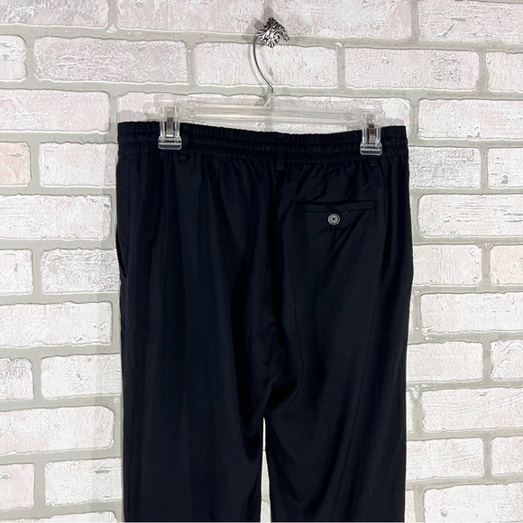 Vince Crepe Easy Fit Tie Drawstring Trousers in Black Size S - Picture 8 of 12